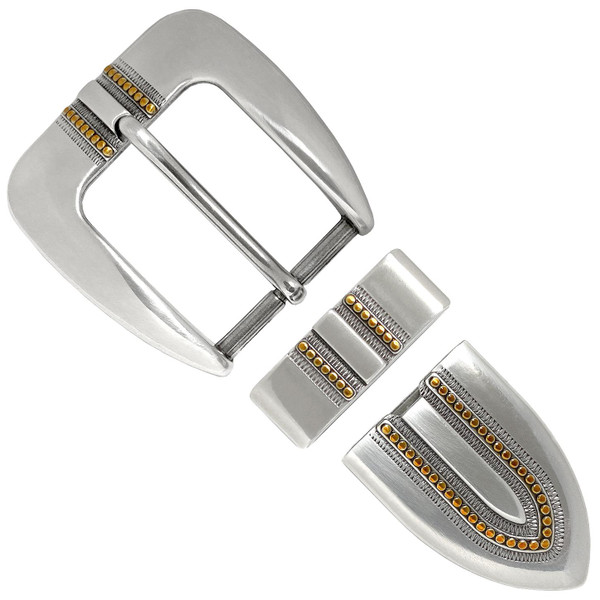 S5349-6 Antique Engraved Belt Buckle Set Fits 1-3/8"(35mm) Wide