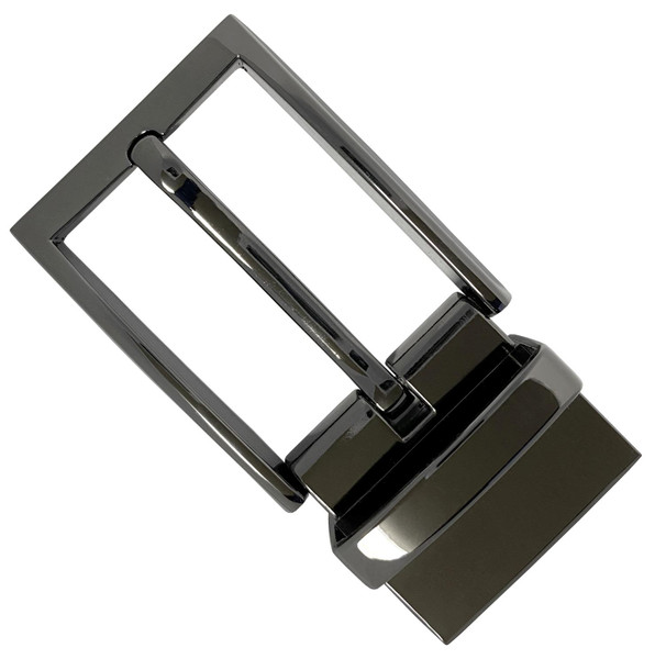 Z32292R-Clamp-GUN Simple Classic Polished Reversible Belt Buckle Fits 1-1/4"(32mm) Wide Belt Strap (Gun)