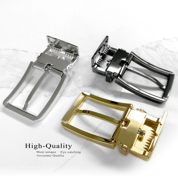 Z32292R-Clamp-NP Simple Classic Polished Reversible Belt Buckle Fits 1-1/4"(32mm) Wide Belt Strap (Nickel Plated)