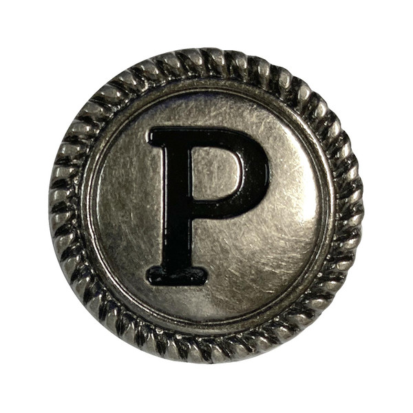 TR2575 ANR 1-1/8" Antique Silver Letter Initial Alphabet Conchos Screw Back Concho (Antique, P)