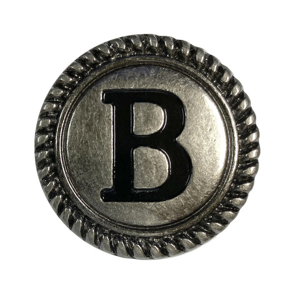 TR2575 ANR 1-1/8" Antique Silver Letter Initial Alphabet Conchos Screw Back Concho (Antique, B)
