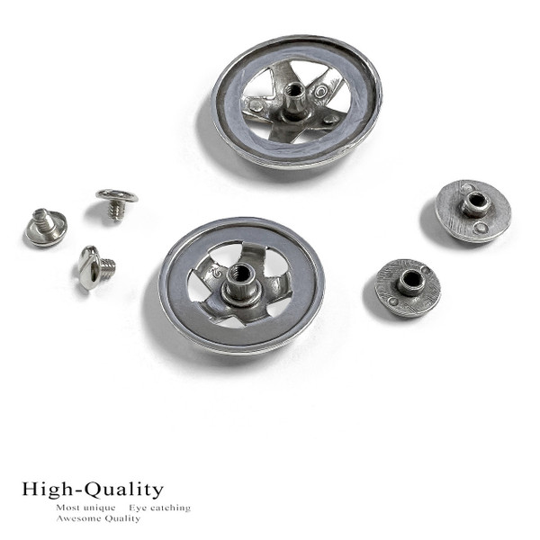 F9951 SRTPGP Antique Gold Engraved Raised Star Concho Screwback