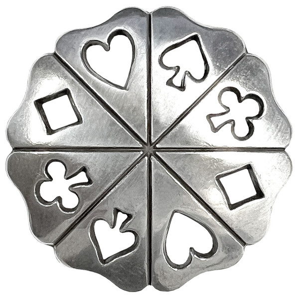 BS9280 SRTP Antique Engraved Card Suit Concho Concho Screwback