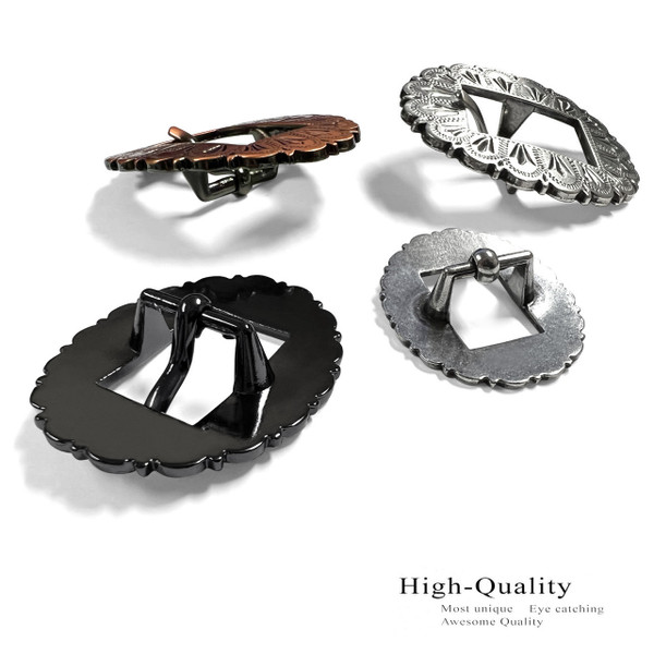 BS9309 SP Bridle Headstall Center Bar Buckle Fits ½" to ¾" Wide Belt Strap (Bright Silver)