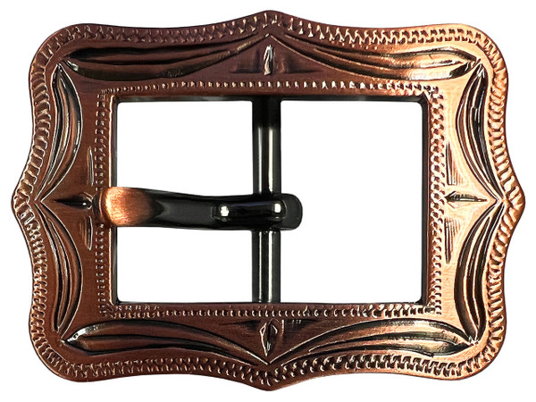 BS9308 COPPER Bridle Headstall Center Bar Buckle Fits ½" to ¾" Wide Belt Strap (Copper)