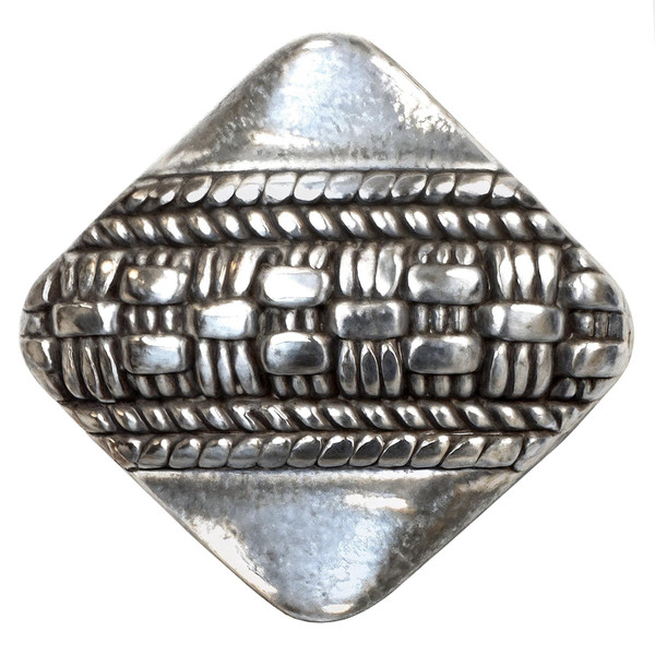 S5825C-B-LASRP Antique Engraved Diamond Concho Rivet Back (DR)