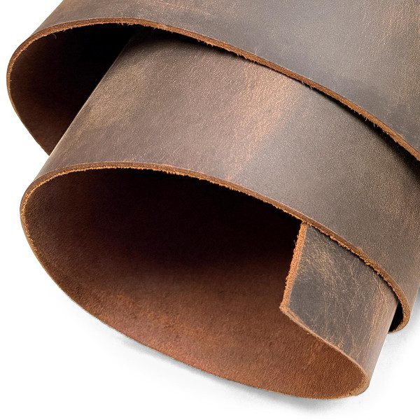 Crazy Horse Leather Hide Vintage Brown Full Grain Leather for Leathercraft