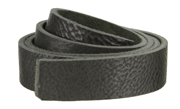 Double Bends Full Grain Thick Leather Strips - Black
