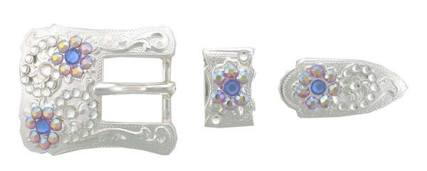 540104 Western Rhinestone Buckle Set,  Fits 3/4" Wide Belt