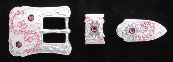540105 Western Rhinestone Buckle Set,  Fits 3/4" Wide Belt