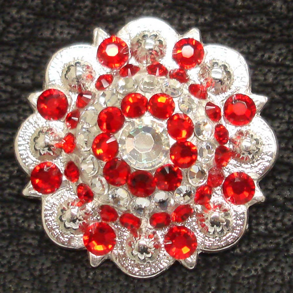 FIRE-OPAL-CRYSTAL Rhinestone Concho