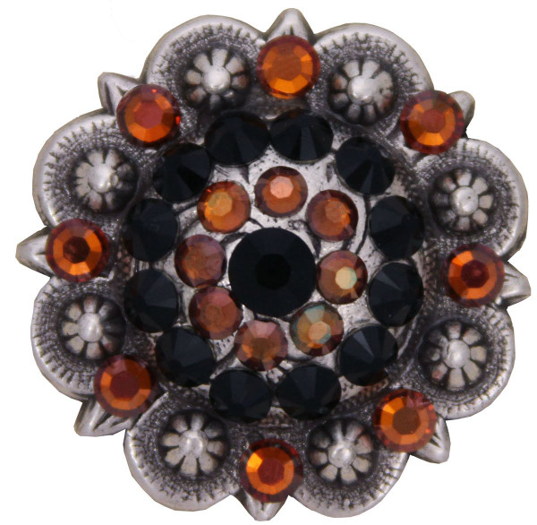 JET-COPPER Rhinestone Berry Concho