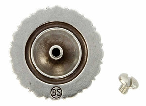 Crystal & Jet Antique Silver Center Rope Rhinestone Concho