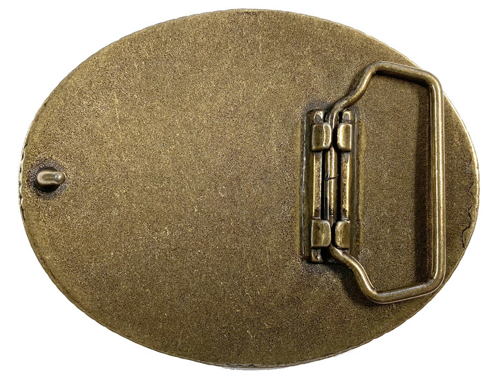 HA1603 OEB Oval Rope Edge Buckle Blank Plan Buckle Fits 1-1/2"(38mm) Belt Strap (Antique Gold)
