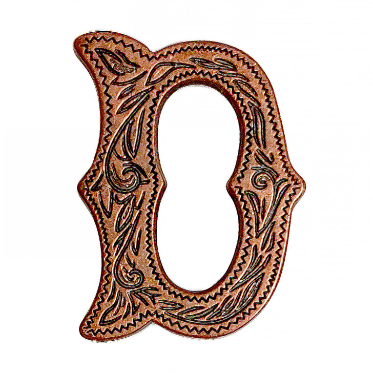 LL3297 COP 3/4" Copper Letter "D" Shaped Concho