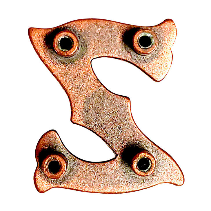 LL3297 COP 3/4" Copper Letter "Z" Shaped Concho