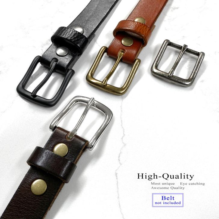 Single Prong Metal Belt Buckle Replacement buckle for belt fits 1-1/4"(32mm) Belt Strap-Antique Silver