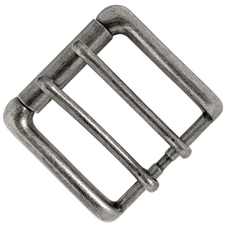 BS9979 ANR Double Prong Roller Belt Buckle Fits 1-1/2"(38mm) Belt (Antique Silver)