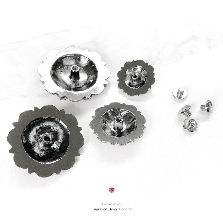 Crystal Coloma Antique Silver Rhinestone Crystal Concho