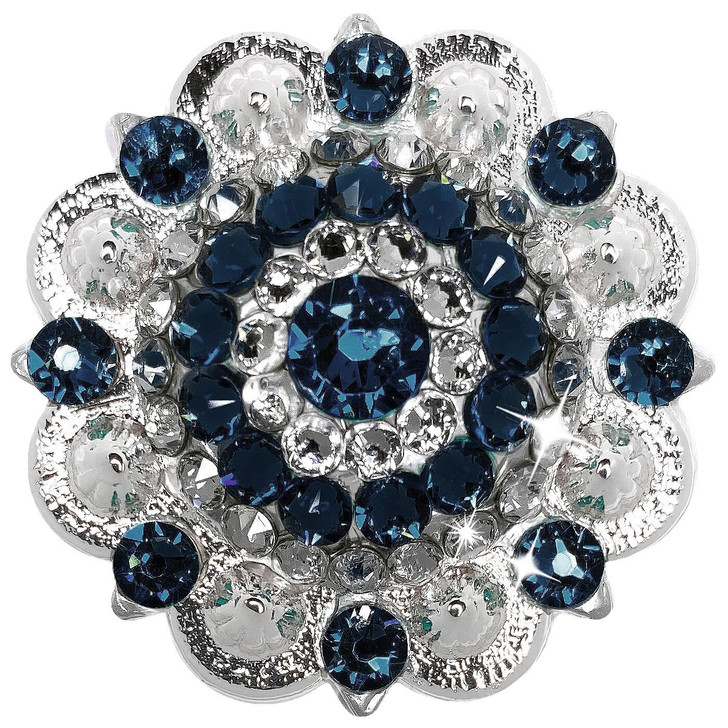Crystal-Montana Bright Silver Berry Rhinestone Crystal Concho Designed and assembled in the U.S