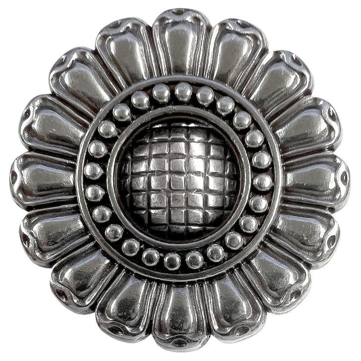 FA5986 LASRP Antique Sun Flower Engraved Concho Screwback