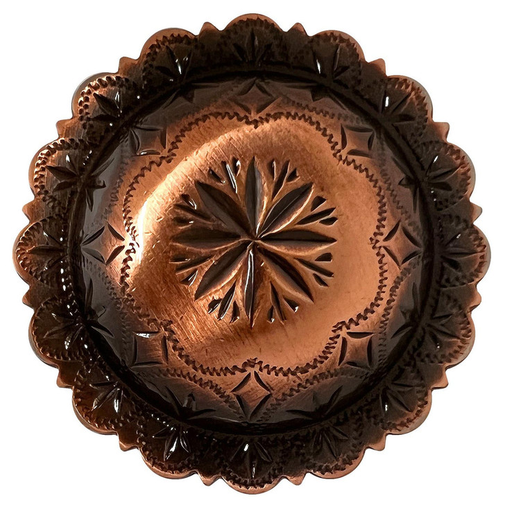 FA4831 SVCRB Copper Windrose Engraved Concho Screwback