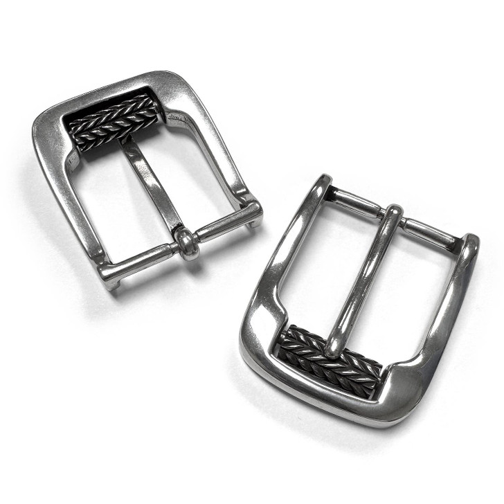 BS8215K NP Roller Buckle Contemporary Metal Design, Fits 1-1/8" (30mm) Belts (Nickel-Plated)
