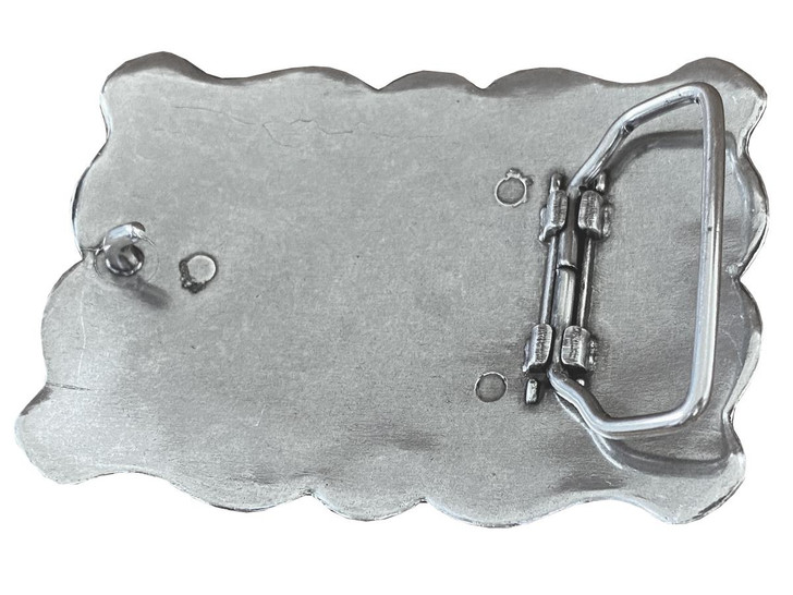 Black Bead Belt Buckle Antique Silver Engraved Buckle Fits 1-1/2"(38mm) Belt
