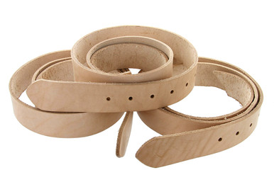 Natural Cowhide Leather Belt Blanks with Adjustment Holes 8-9-oz