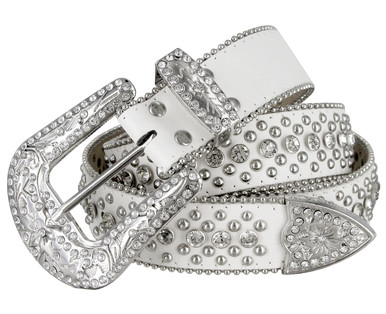 Accessories, Belt Western Rhinestone Belts Bling White Cowgirl Rodeo Party  Sparkly Belt