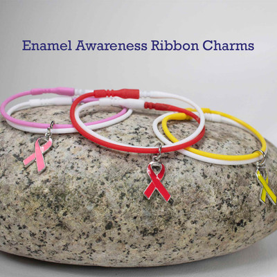 Enamel Awareness Ribbon Charms