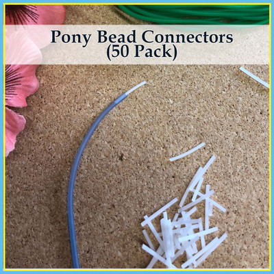 Pony Bead Lacing Connectors - 50 Connectors
