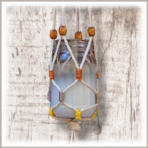 Miniature Macrame Plant Hanger Kit - Makes one hanger fit for a