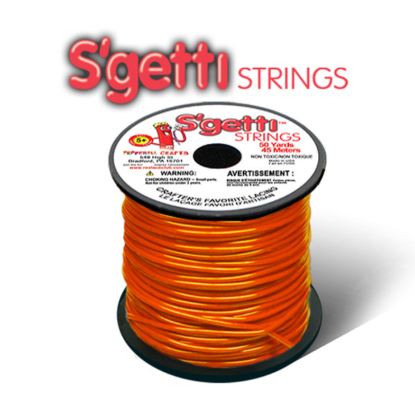 Pepperell S'getti Strings Plastic Lacing 50yd - White
