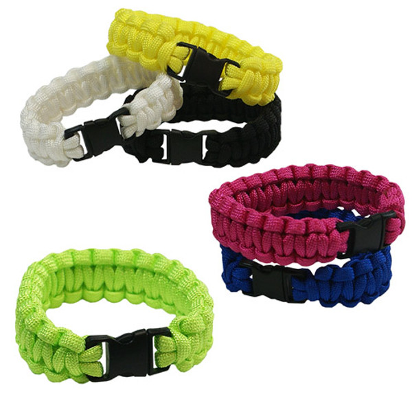 Parachute Cord Bracelet Assortment: Small Solid Colors