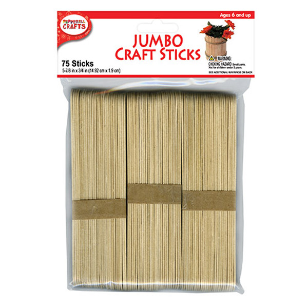 Jumbo Wooden Craft Sticks for Classroom and Everyday Crafting