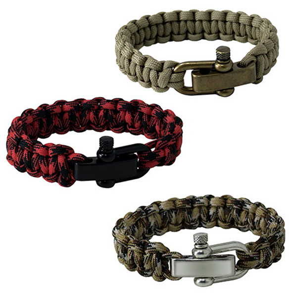 Shackle Buckles For Parachute Cord Jewelry - Three Finish Choices