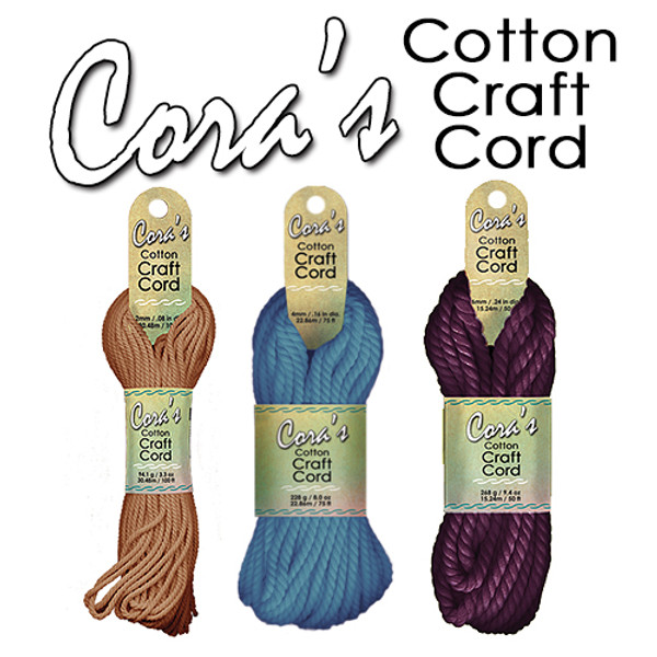 Pepperell Cotton Craft Cord 6mmx50'-Black