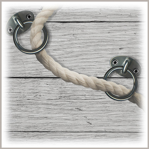 Set of Two Large Decorative Stainless Steel Loop Rope Guides