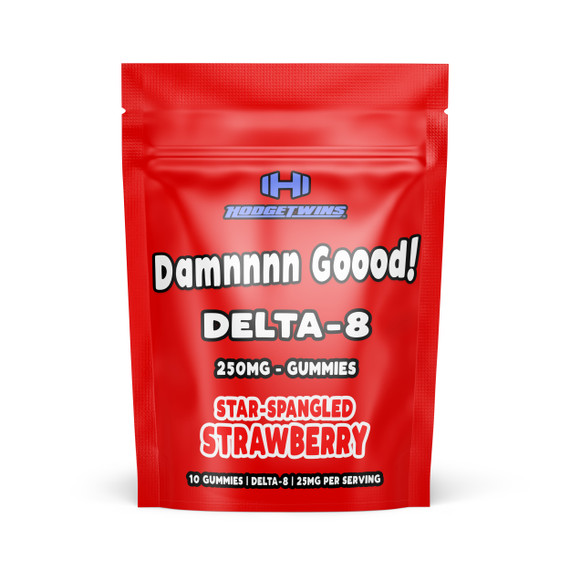 Damnnnn Goood! Delta-8 Star-Spangled Strawberry Gummies