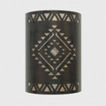 WL40 Taos Southwestern Wall Sconce with Diamond design in Antique Copper finish with Silver Mica liner- 11 Inches Tall