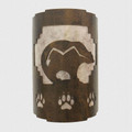 WL42 Santa Fe  Southwestern Wall Light with Bear (109) Design in Statuary Bronze  Finish with Silver Mica liner - 12 inch tall