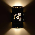 WL72 Grants Southwestern Wall Light with Hummingbird Design - Step Edge- night view