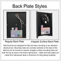 Back plate style comparison information