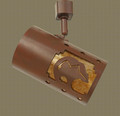 TH49 Southwestern Track Light with SW Bear design in Red Rust finish with Silver Mica liner
