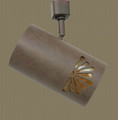 TH51 Southwestern Track Light with Shell Medallion design in Nature Brown finish with Amber Mica liner