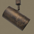 TH61 Southwestern Track Light with Punched Step Design in statuary bronze finish with silver mica liner