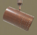 TH62 Southwestern Track Light with Punched Tin design in Mottled Copper finish with Silver Mica liner