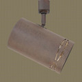 TH83 Western Track Lighting with Barbed Wire design in Nature Brown finish with Amber Mica liner