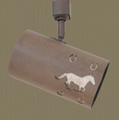 TH7 Track Light with Running Horse design in Nature Brown finish with Silver Mica finish- Without power cord showing